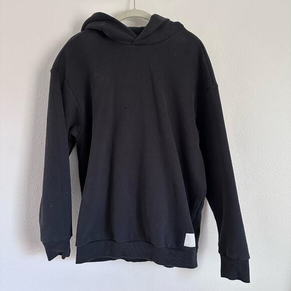 Vuori Restore Oversized Woman's Fleece Hoodie, Washed Black, Size Small - Picture 2 of 8